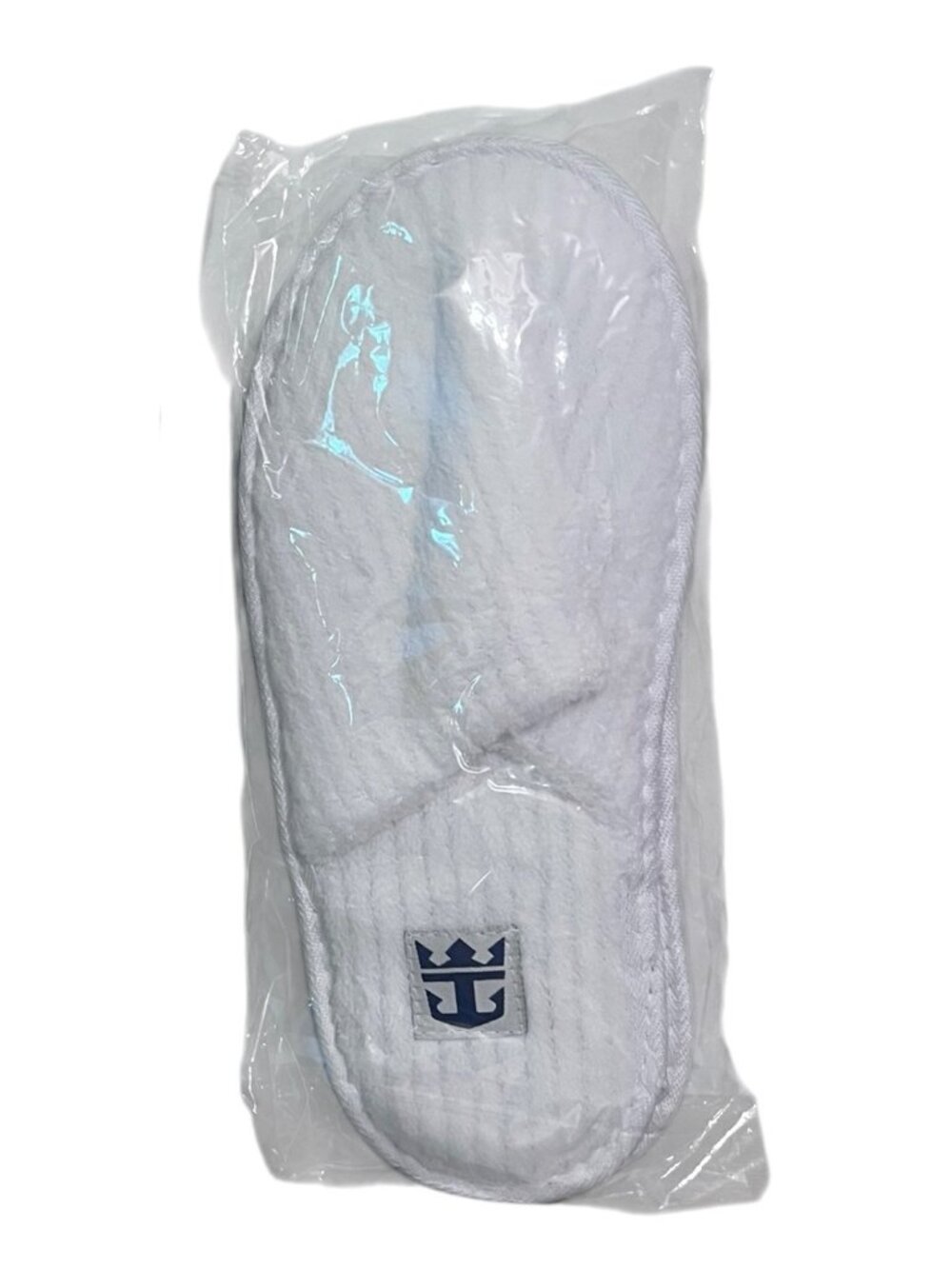 Royal Caribbean Cruise Slippers Sealed White Terry Cloth Unisex One Size Pair
